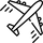 Airplane symbol indicating global shipping and fast delivery.